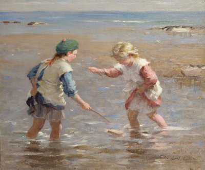 Spielen im seichten Wasser von William Marshall Brown